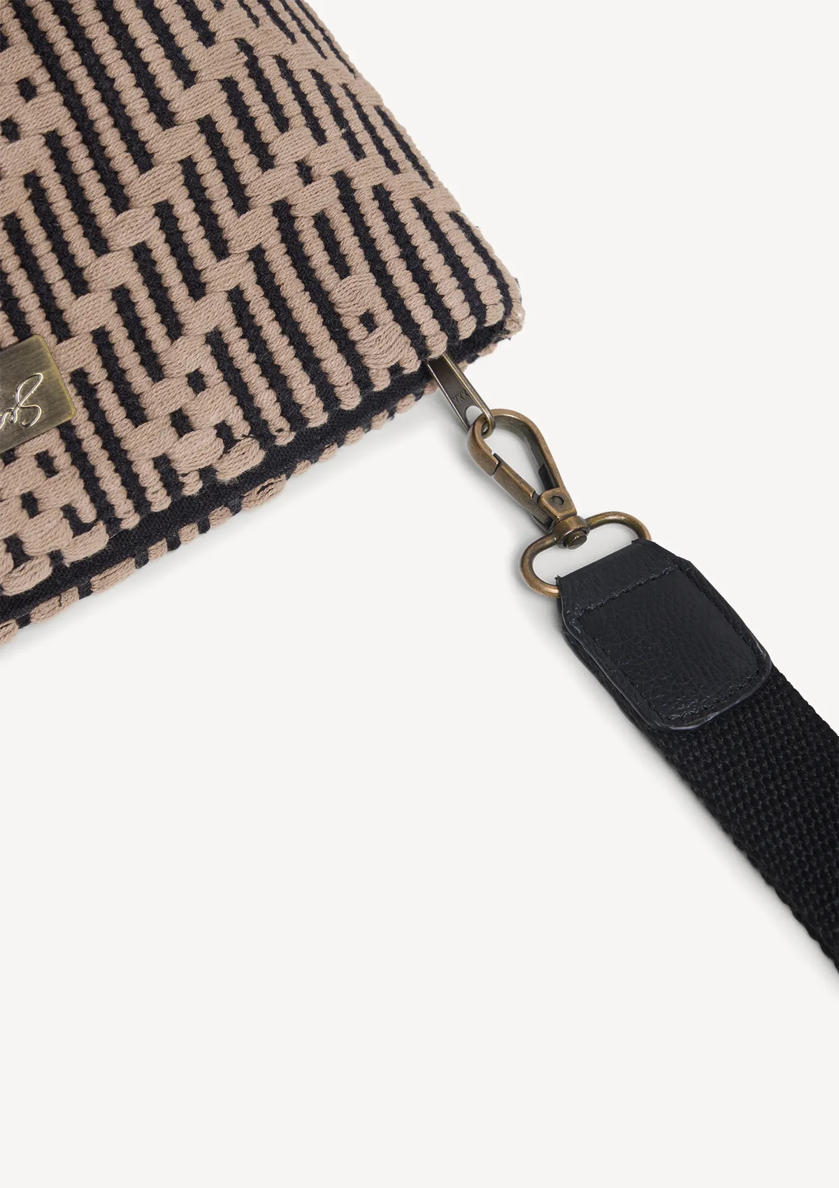 ballos-cotton-mini-clutch-coco-mocha-on-model Ballos Mini Clutch - Mocha - Sea You Soon