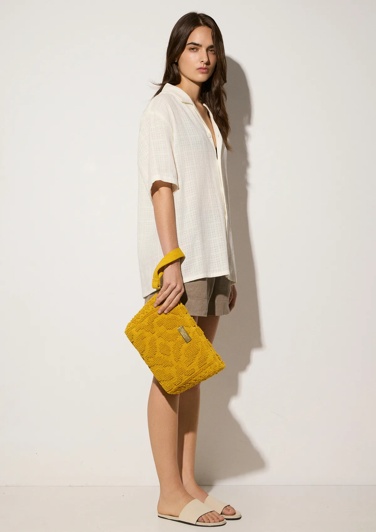 carmela-cotton-midi-clutch-mustard-lifestyle-front Carmela Midi Clutch Mustard - Sea You Soon