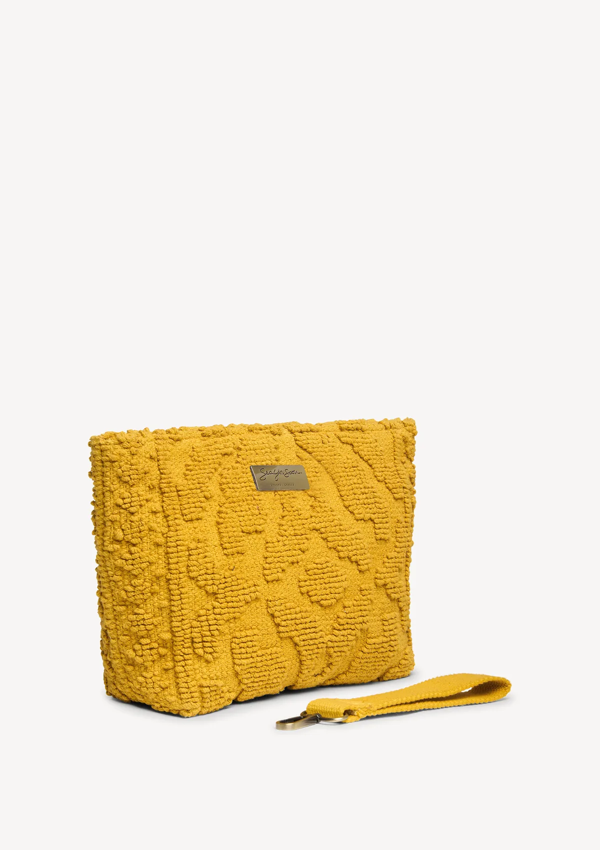 carmela-cotton-midi-clutch-mustard-lifestyle-side Carmela Midi Clutch Mustard - Sea You Soon