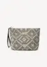 duomo-cotton-midi-clutch-black-front Sea You Soon Ballos Mini Clutch in black, front view showing the full silhouette