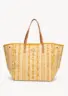 gabie-cotton-beach-tote-mustard-front Sea You Soon Gabie Tote Bag in mustard, handwoven cotton, front view showing the full silhouette