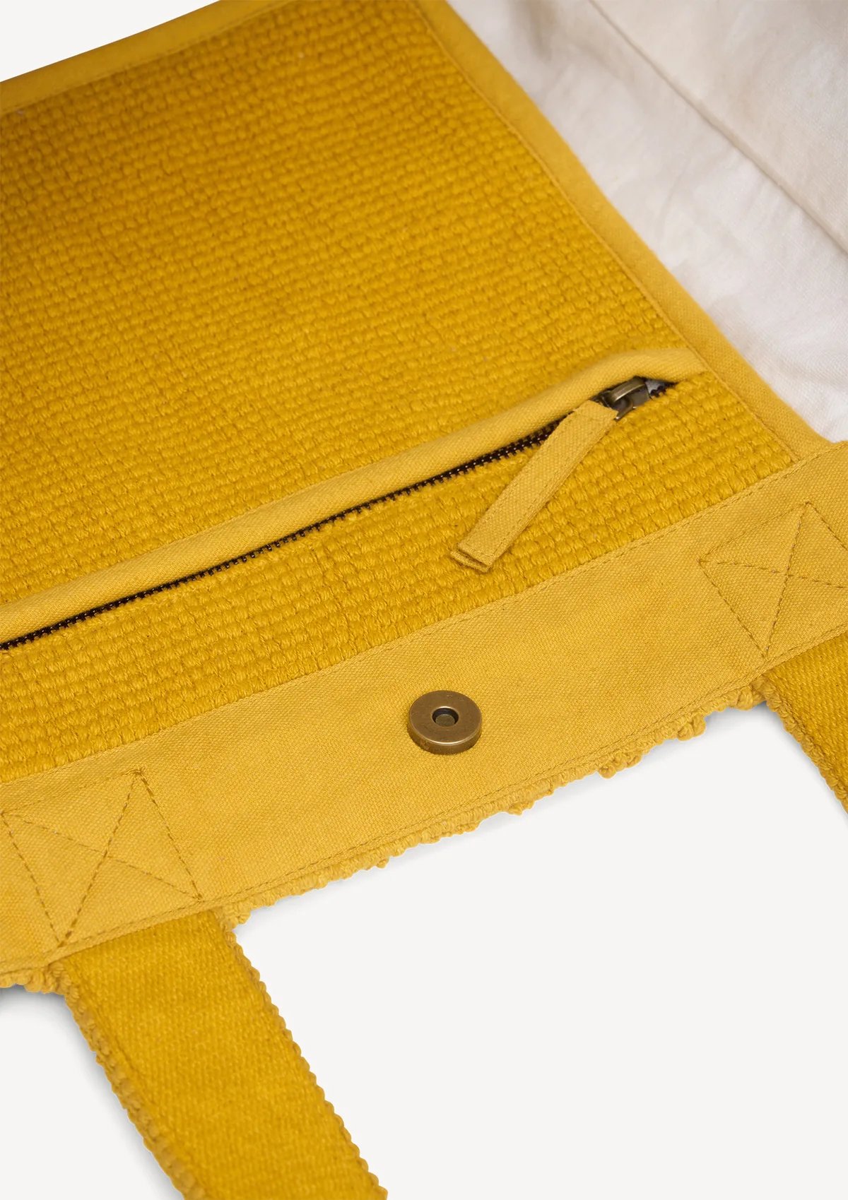 hermosa-cotton-beach-tote-mustard-detail Hermosa Beach Bag Mustard - Sea You Soon