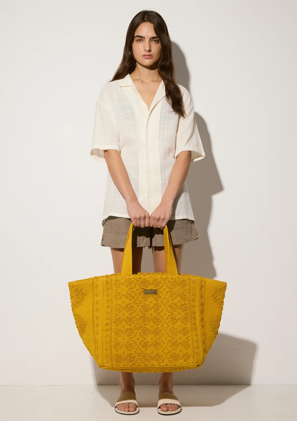 hermosa-cotton-beach-tote-mustard-lifestyle-side-alt-2 Hermosa Beach Bag Mustard - Sea You Soon