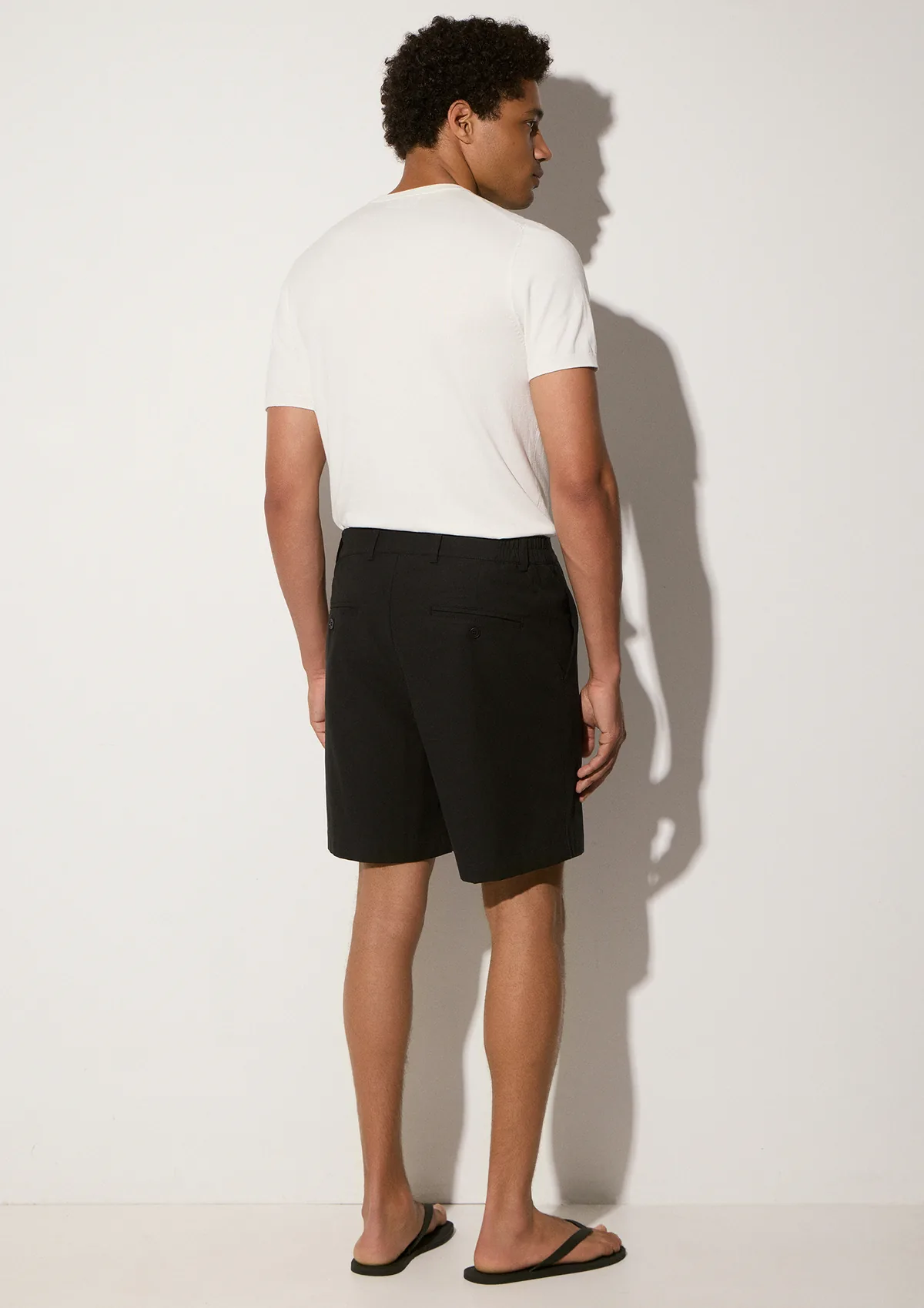 lorain-lyocell-shorts-black-detail Lorain Lyocell Shorts - Black - Sea You Soon