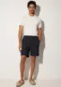 lorain-lyocell-shorts-navy-blue-lifestyle-front Lorain Lyocell Shorts - Navy Blue - Sea You Soon