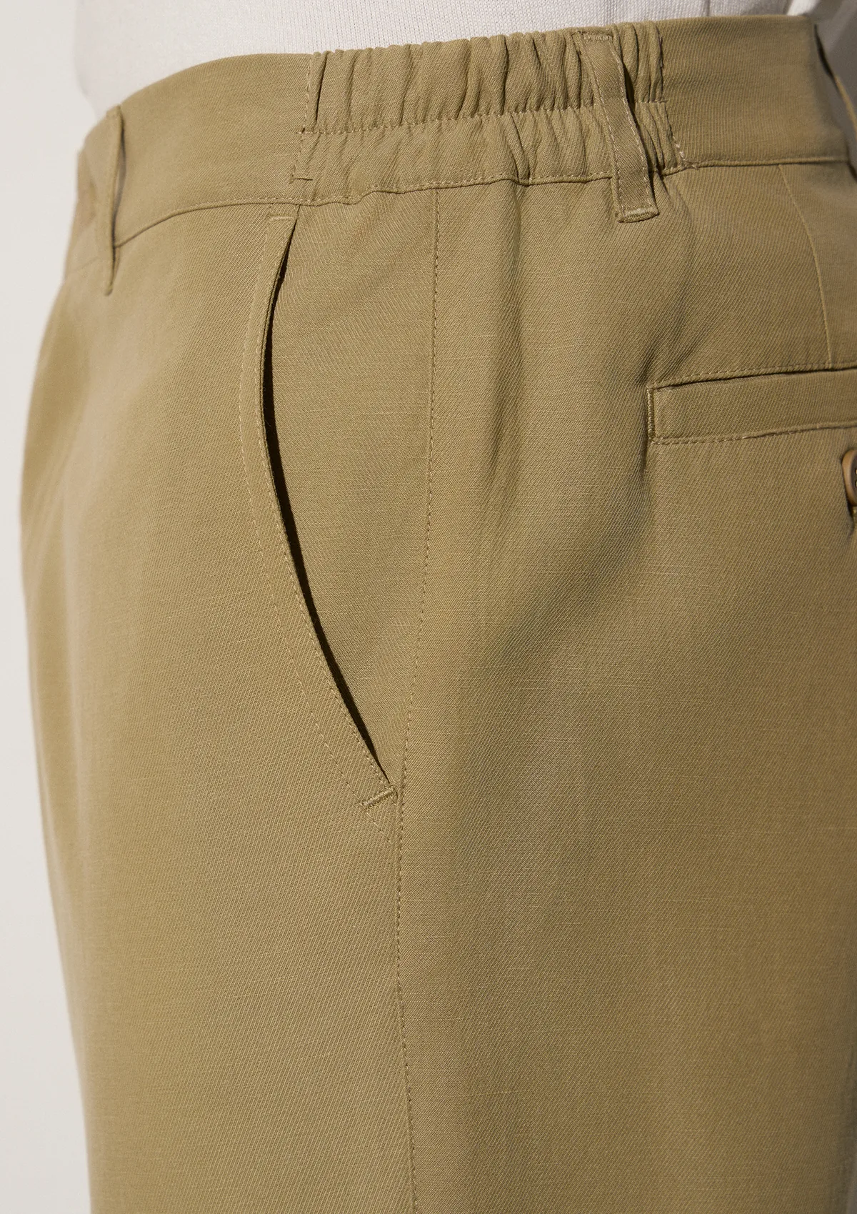 lorain-lyocell-shorts-olive-back Lorain Lyocell Shorts - Olive - Sea You Soon