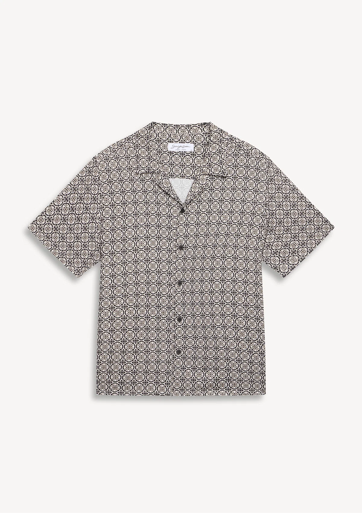 nara-cotton-shirt-black-front Nara Short Sleeve Shirt - Black - Sea You Soon