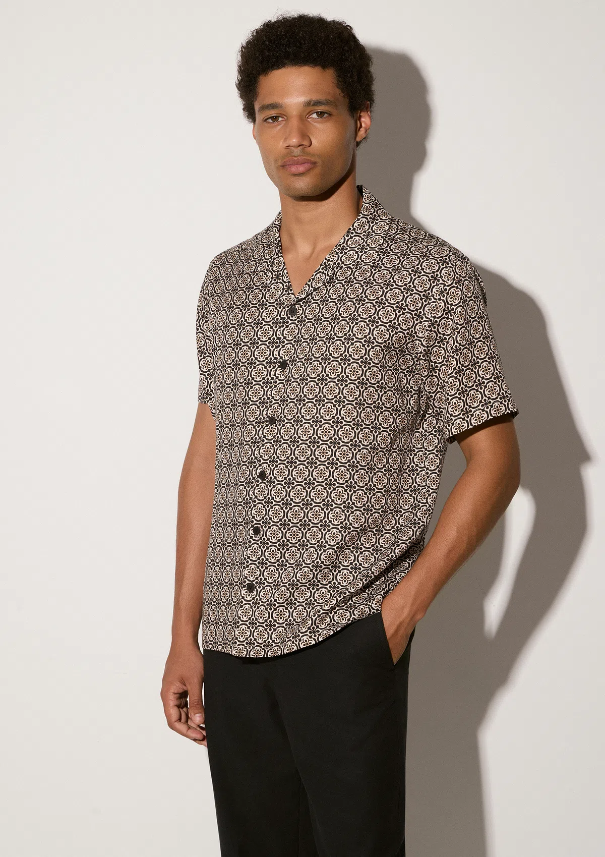 nara-polyester-swim-shorts-black-front-alt-3 Nara Short Sleeve Shirt - Black - Sea You Soon