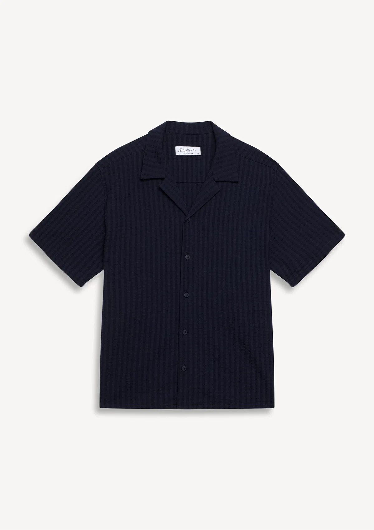 orenzo-cotton-shirt-navy-blue-front Orenzo Short Sleeve Shirt - Navy Blue - Sea You Soon