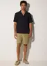 orenzo-cotton-shirt-navy-blue-lifestyle-front Orenzo Short Sleeve Shirt - Navy Blue - Sea You Soon