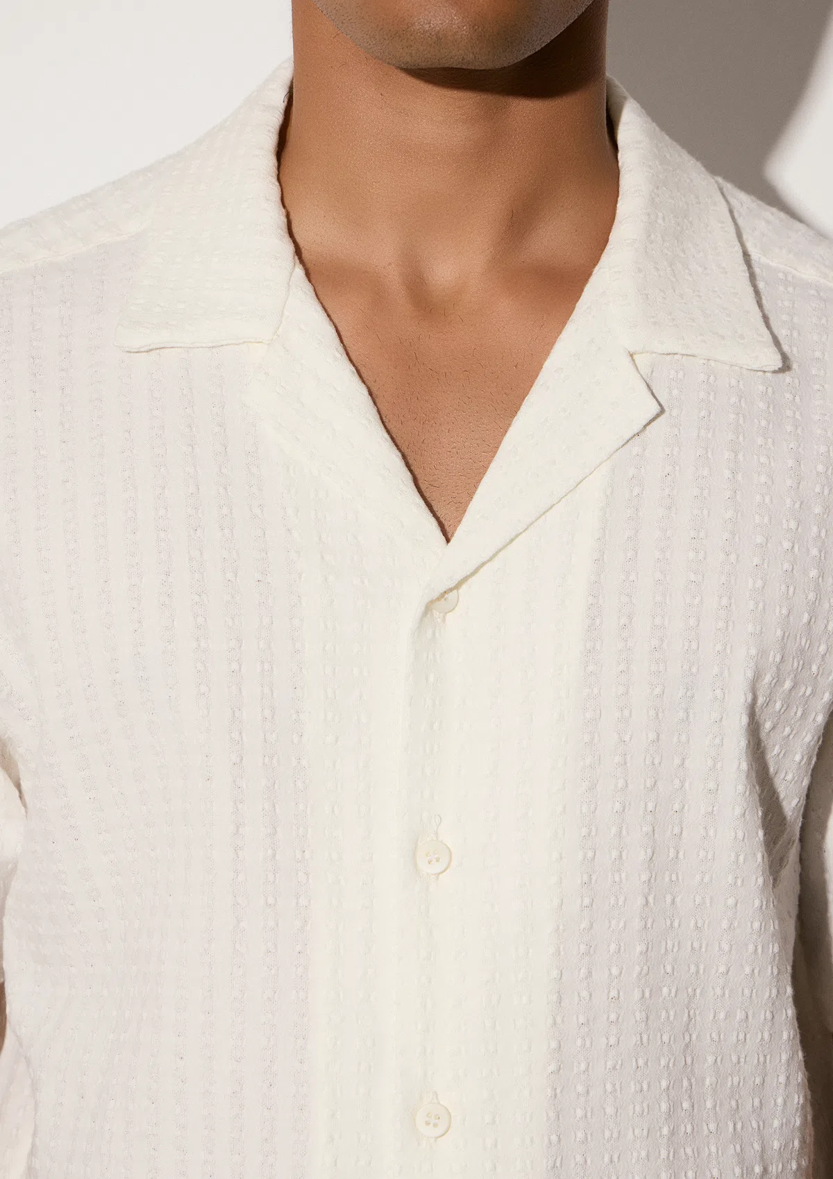 orenzo-cotton-shirt-white-detail Orenzo Short Sleeve Shirt - White - Sea You Soon