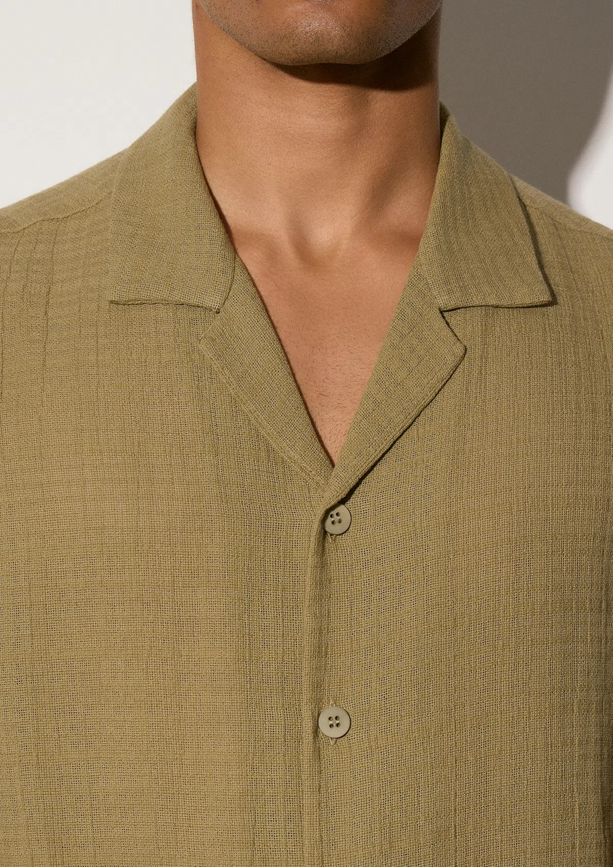 sanona-cotton-shirt-khaki-detail Sanona Short Sleeve Shirt - Khaki - Sea You Soon