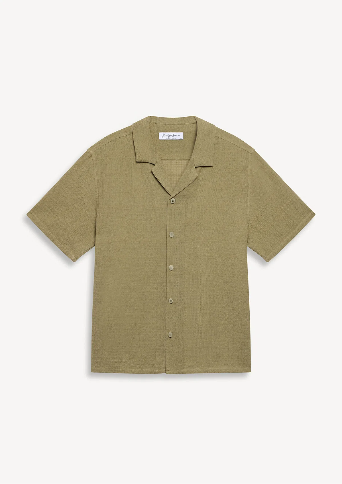 sanona-cotton-shirt-khaki-front Sanona Short Sleeve Shirt - Khaki - Sea You Soon