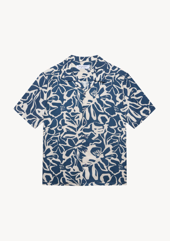 Saporo Short Sleeve Shirt - Navy Blue