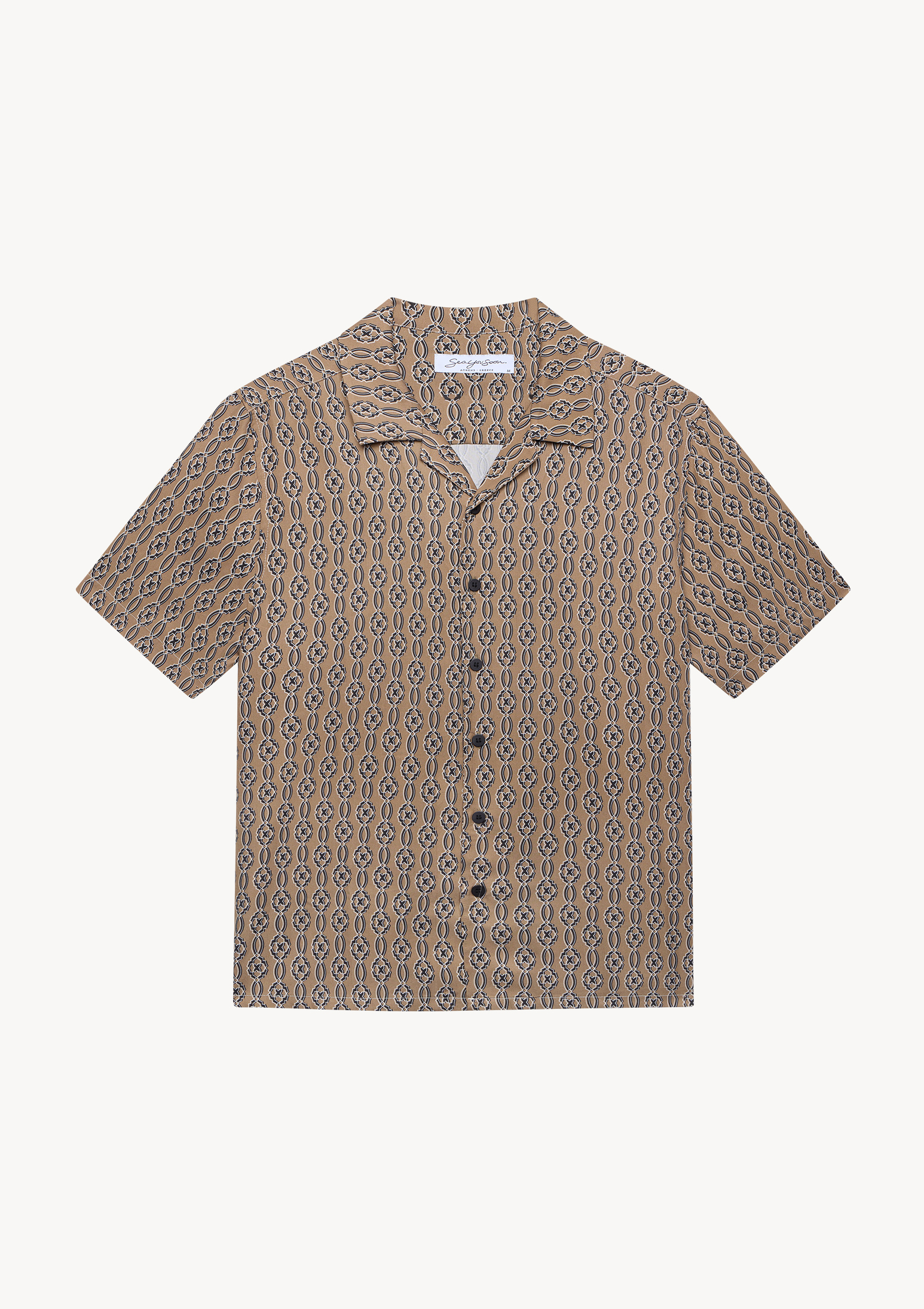 tamuda-tencel-shirt-mocha-front Tamuda Short Sleeve Shirt - Mocha - Sea You Soon
