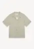 tamuda-tencel-shirt-pale-olive-front Tamuda TENCEL™ short sleeve shirt in Pale Olive, front view on white background by Sea You Soon