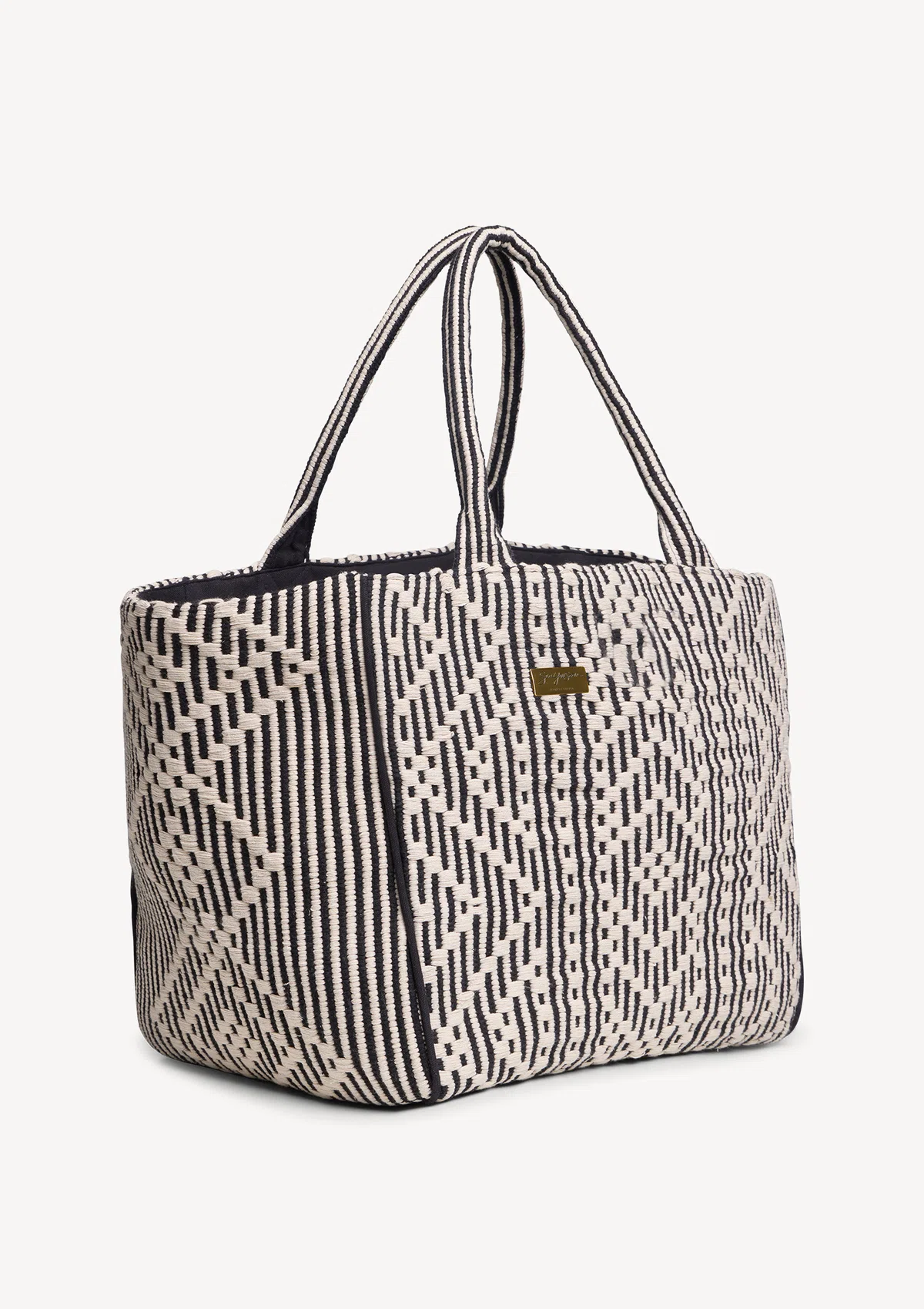 toledo-cotton-beach-tote-black-lifestyle-side Toledo Tote Bag - Black - Sea You Soon