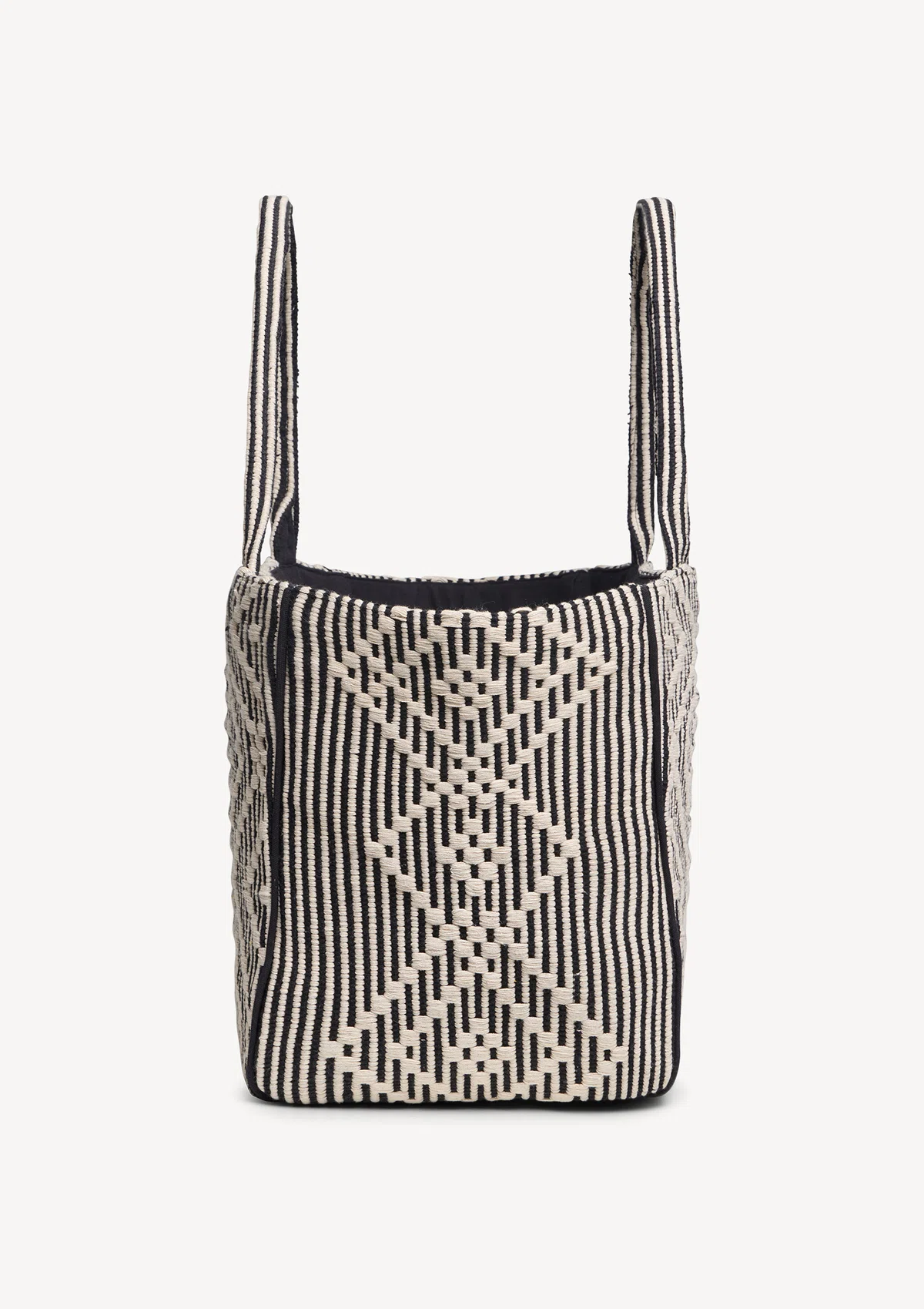 toledo-cotton-beach-tote-black-on-model Toledo Tote Bag - Black - Sea You Soon