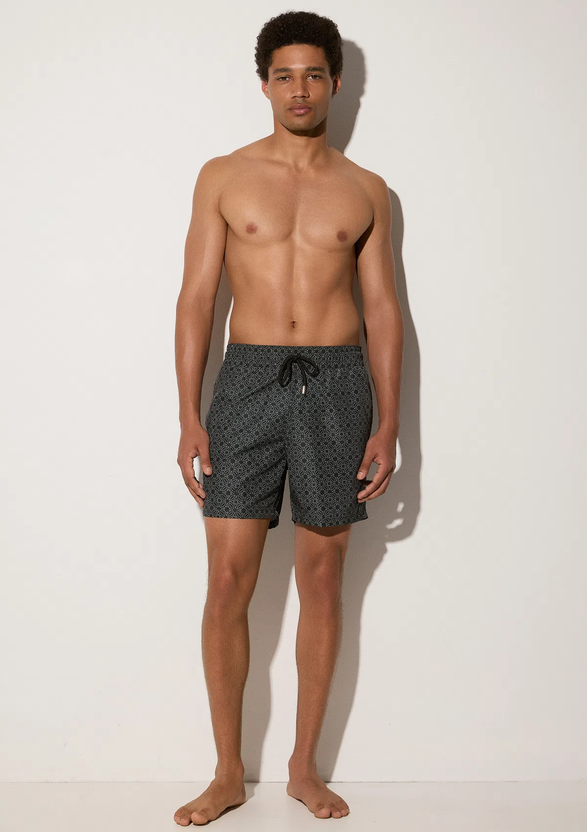 zeluna-polyester-swim-shorts-black-lifestyle-front Zeluna Swim Shorts - Black - Sea You Soon